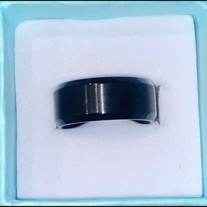 Black Stainless Steel Band Ring Size 5